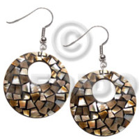 dangling flat 35mm black round resin with