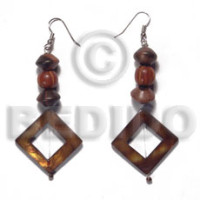 dangling 25mmx25mm diamond laminated golden amber kabibe