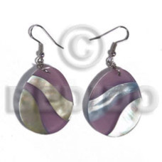 dangling 35mmx42mm teardrop mother of pearl shell (MOP)  magenta