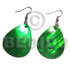 dangling 35mmx30mm green kabibe shellteardrop