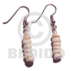 dangling grinded tiger puka earrings