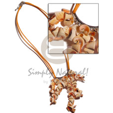 double orange wax cord with dangling red