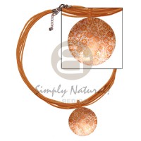 6 layer sunset orange wax cord with