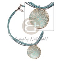 6 layer aqua blue wax cord with