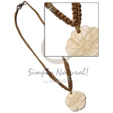 40mm kabibe shell flower with grooveand metal