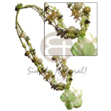 3 layer knotted lime wax cord with
