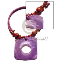 lavender 45mmx45mm rectangular hammershell in choker wire