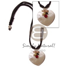 50mm heart hammershell in wax cord with