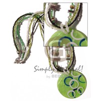 4 layers glass beads with shell chips