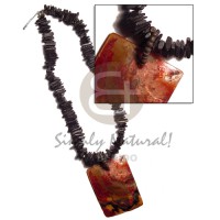 black 12mm coco stick with orange 50mmx35mm