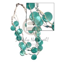 3 rows raffia in graduated length with