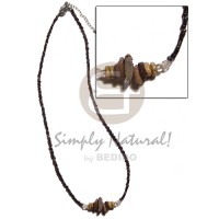 glass beads with brownlip chunks combination