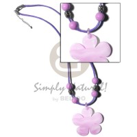 40mm lilac kabibe flower shell on lavender