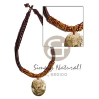 8 layers wax cord with glass beads