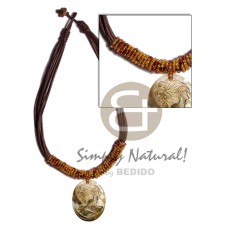 8 layers wax cord with glass beads