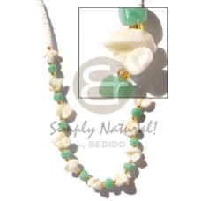 3 4mm heishe white clam with troca manol