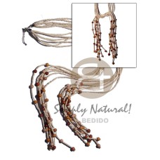 scarf necklace  6 rows 2 3mm coco
