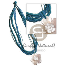 6 rows 2 3mm subdued blue tones coco heishe,