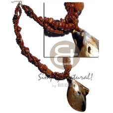 3 rows twisted bayong natural wood brown