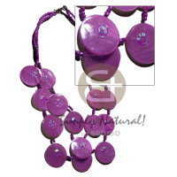 25mm lavender capiz shells in graduated layer