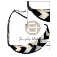 choker  double black wax cord with