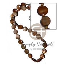 laminated 10mm round kabibe shells with glass