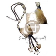 2 3mm dark gray coco heishe with resin