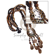 5 layers sig ed2 3mm black.brown coco Pokalet heishe,cut beads,
