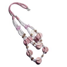 3 layers black glass bead with floating