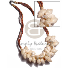 2 rows bayong ricebeads with seashells combination