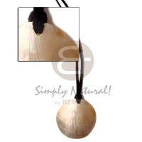 leather thong with 40mm round brown lip