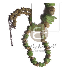 green mongo shells with white rose shell in neon green tone combination