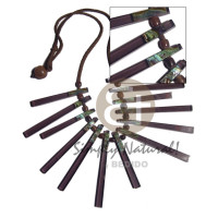 cleopatra choker in leather thong with 13pcs. clear gray resin st