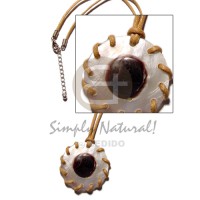 beige wax cord with 40mm round hammershell