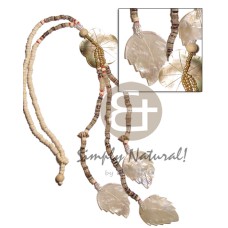 4 5mm coco heishe bleach with 35mm blacklip