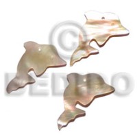 miniature mother of pearl shell (MOP) dolphins 20mm