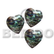 heart paua abalone 15mm