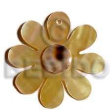 mother of pearl shell (MOP) flower with cowrie shell nectar