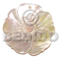 mother of pearl shell (MOP) sunshine flower 40mm