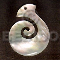 hook mother of pearl shell (MOP) 40mm