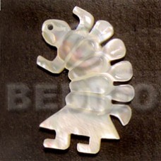 mother of pearl shell (MOP) centipede 45mm