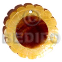 40mm mother of pearl shell (MOP) flower wheel with skin