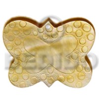 45mm butterfly mother of pearl shell (MOP) with droplets design