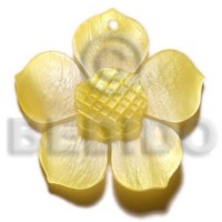 graduated yellow 30mm hammershell flower with grooved