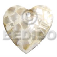 45mm heart natural white kabibe blocking with