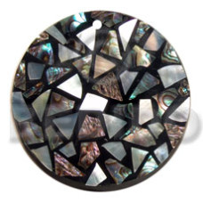flat 70mm black round resin with laminated