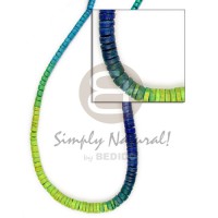 7 8mm graduated tie dye green yellow green