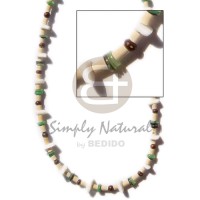 sq cut white shell with coco bleach brwn green