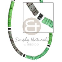 lime green, subdued green, gray, black 4 5mm