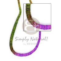 7 8mm graduated tie dye olive green lavender tones